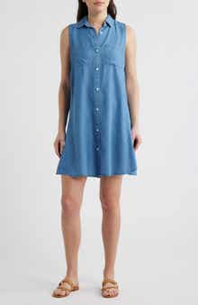 beachlunchlounge Danya Sleeveless Shirtdress