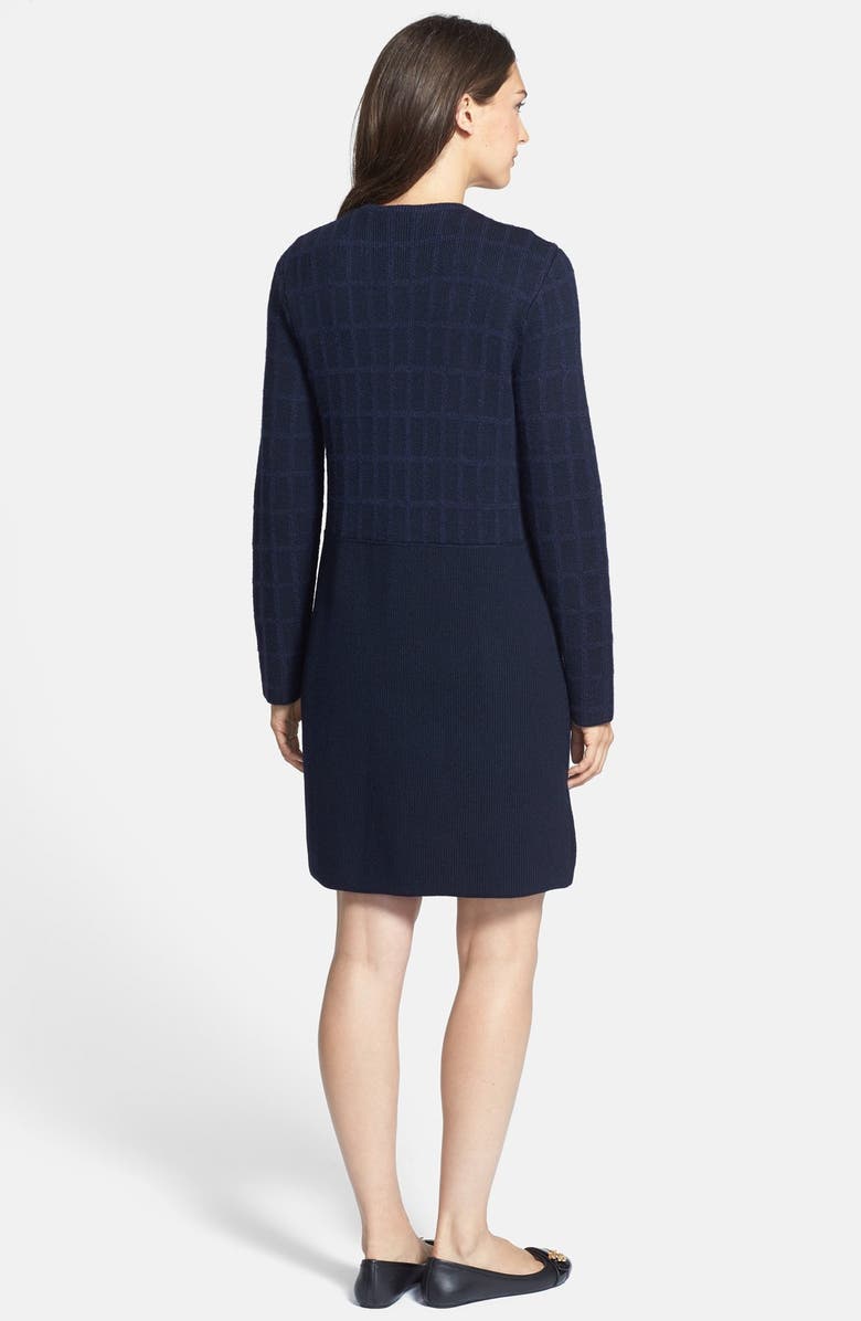 Tory Burch 'Miriam' Print Sweater Coat, Alternate, color, 