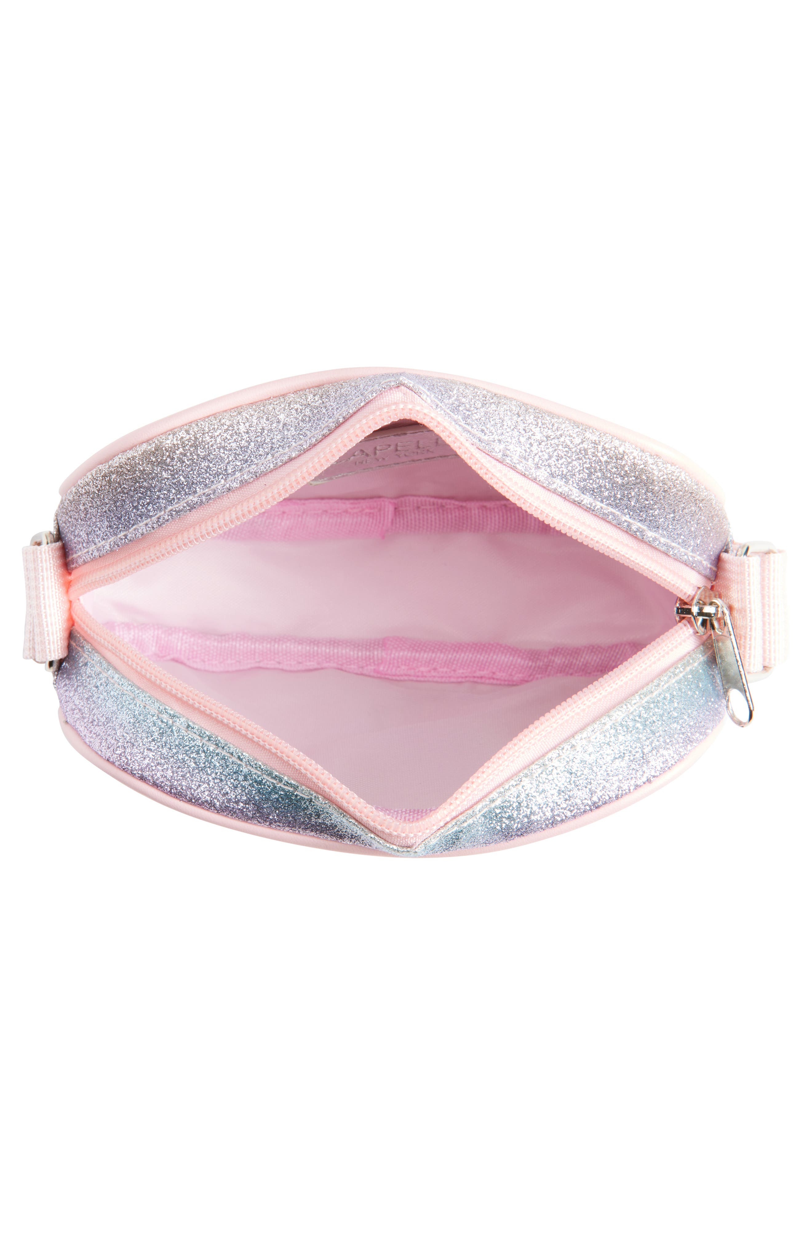 Capelli New York Kids' Glitter Faux Leather Crossbody Bag, Alternate, color, 