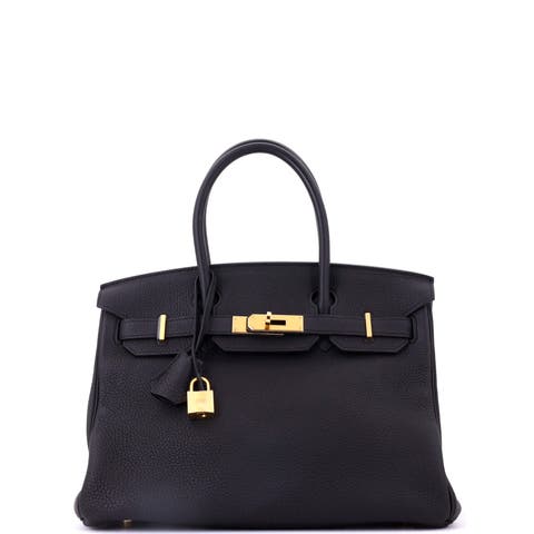 Birkin Handbag Black Togo with Gold Hardware 30