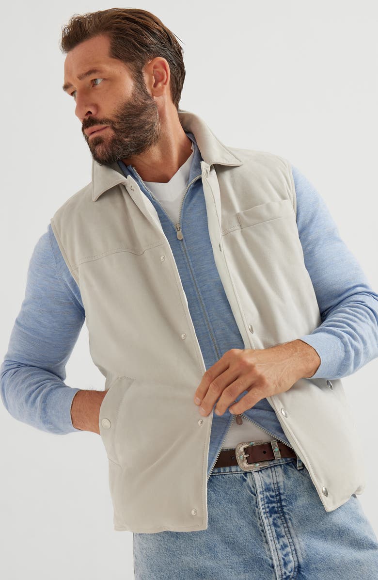 Brunello Cucinelli Lightweight knit cardigan, Alternate, color, Denim