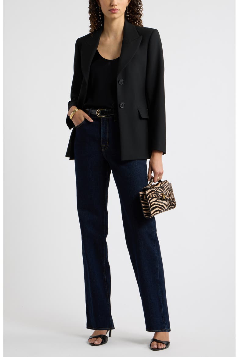 Astrid Sculpted Two-Button Blazer, Alternate, color, BLACK