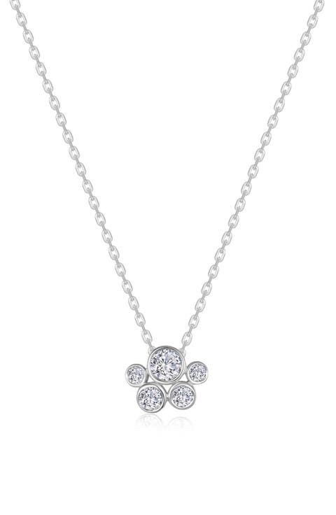 Bubble Cluster Simulated Diamond Necklace