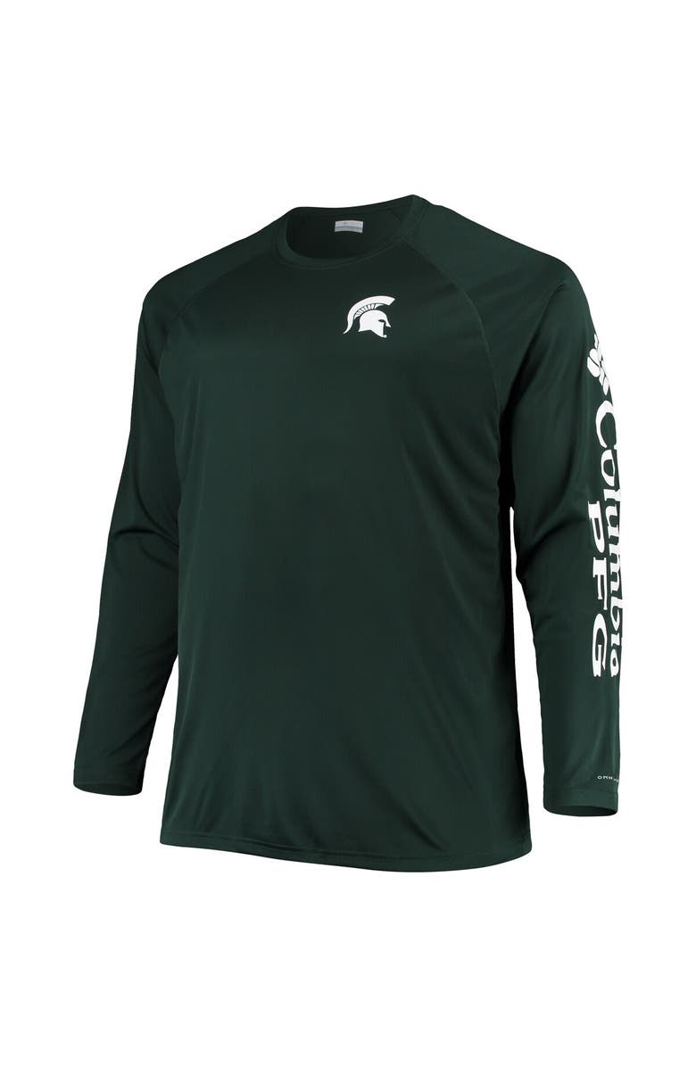 Columbia Men's Columbia Green Michigan State Spartans Big & Tall Terminal Tackle Omni-Shade Long Sleeve Raglan T-Shirt, Alternate, color, Green