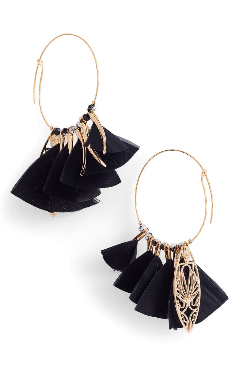Gas Bijoux Marly Feather Drop Earrings, Main, color,