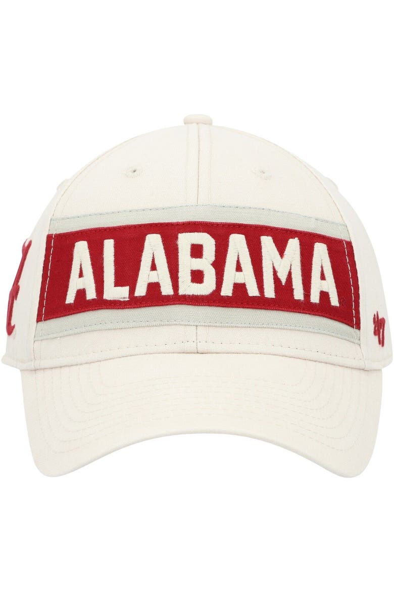 Men's '47 Cream Alabama Crimson Tide Crossroad MVP Adjustable Hat, Alternate, color, Cream
