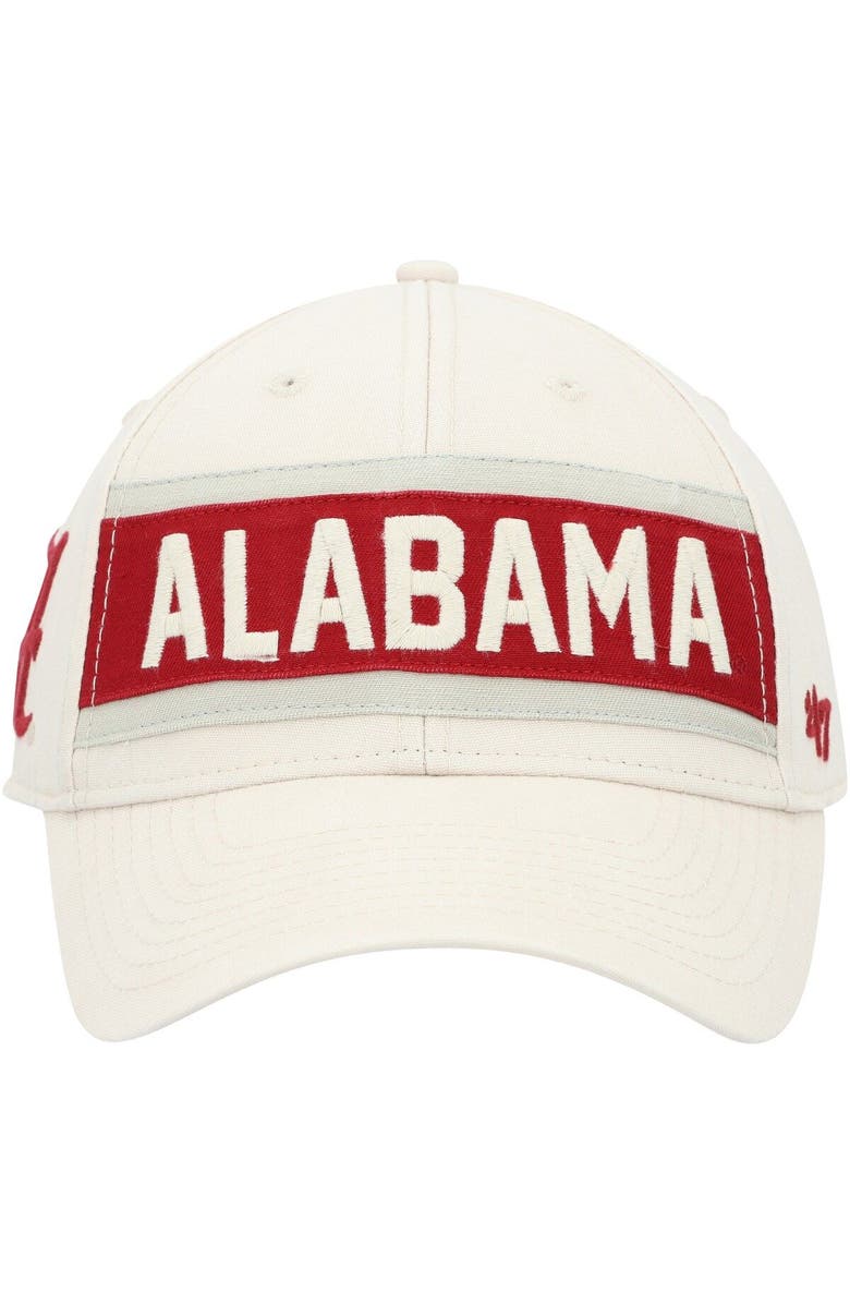 '47 Men's '47 Cream Alabama Crimson Tide Crossroad MVP Adjustable Hat, Alternate, color, 