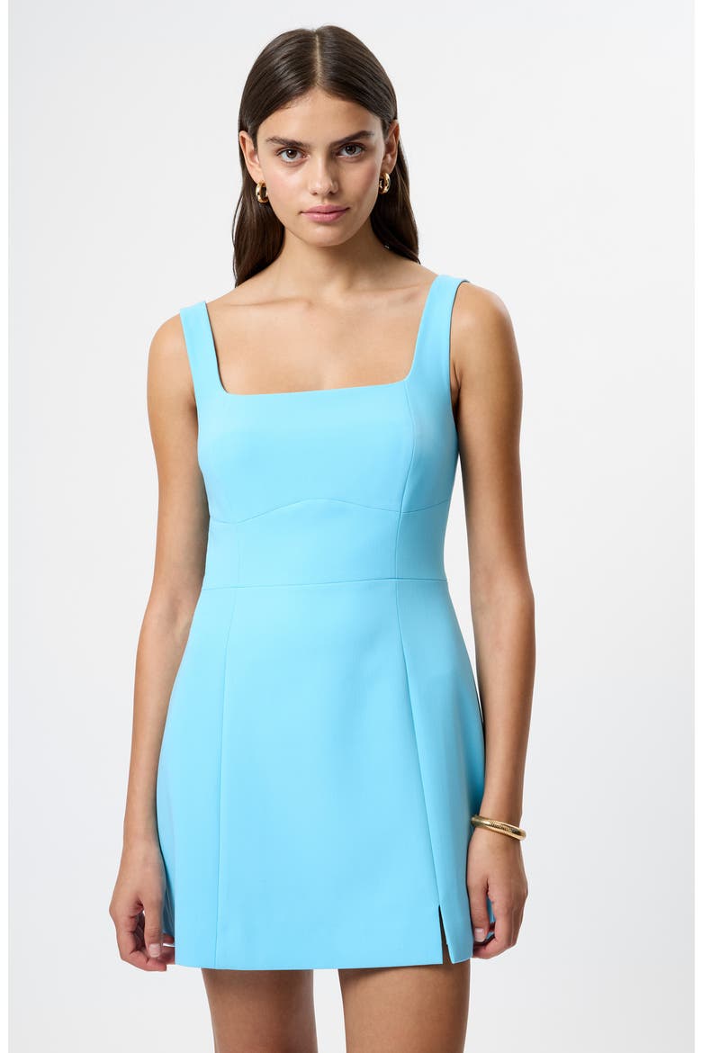 Azra Twill Sundress, Alternate, color, BLUE LAGOON