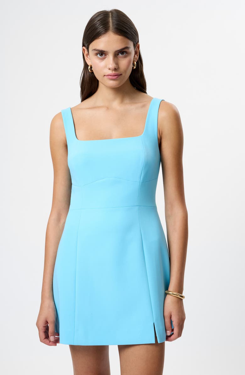French Connection Azra Twill Sundress, Alternate, color, Blue Lagoon