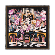 Lost Pattern "Vintage Blooms" Large Silk Square Scarf