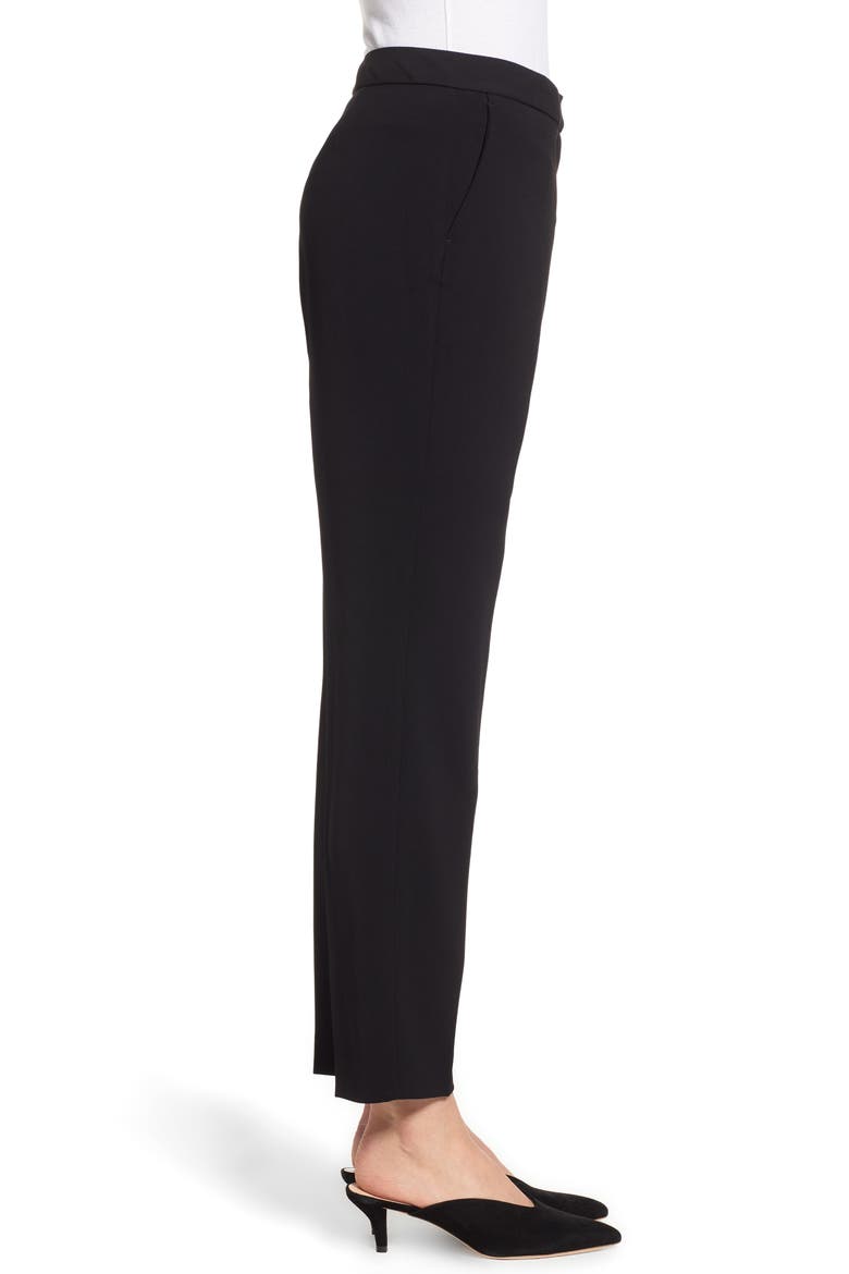 Textured Skinny Ankle Pants, Alternate, color, RICH BLACK