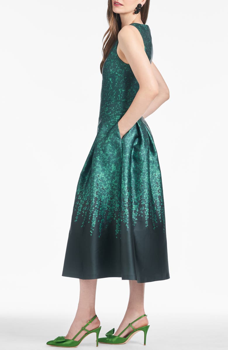 Sachin & Babi Shay Mikado Midi Fit & Flare Gown, Alternate, color,