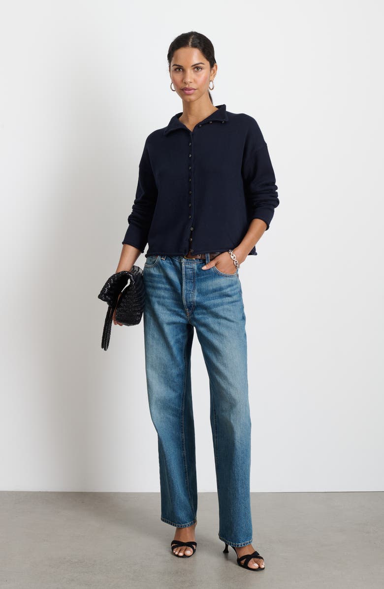 Alex Mill Taylor Cotton & Cashmere Cardigan, Alternate, color, Navy