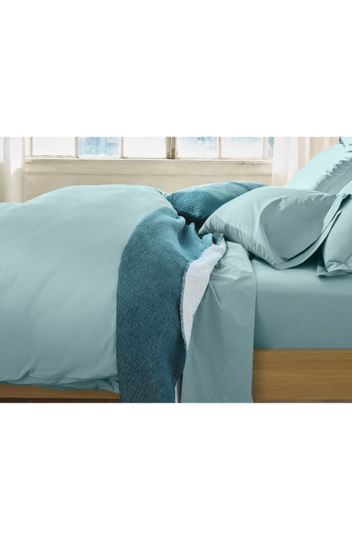 Coyuchi 300 Thread Count Organic Cotton Percale Duvet Cover In Green