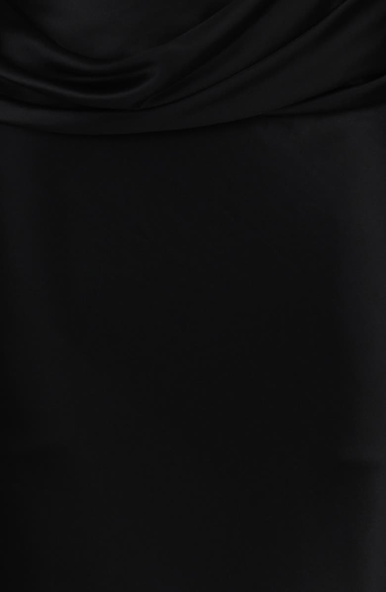 HOUSE OF CB Beau Draped Satin Maxi Skirt, Alternate, color, Black