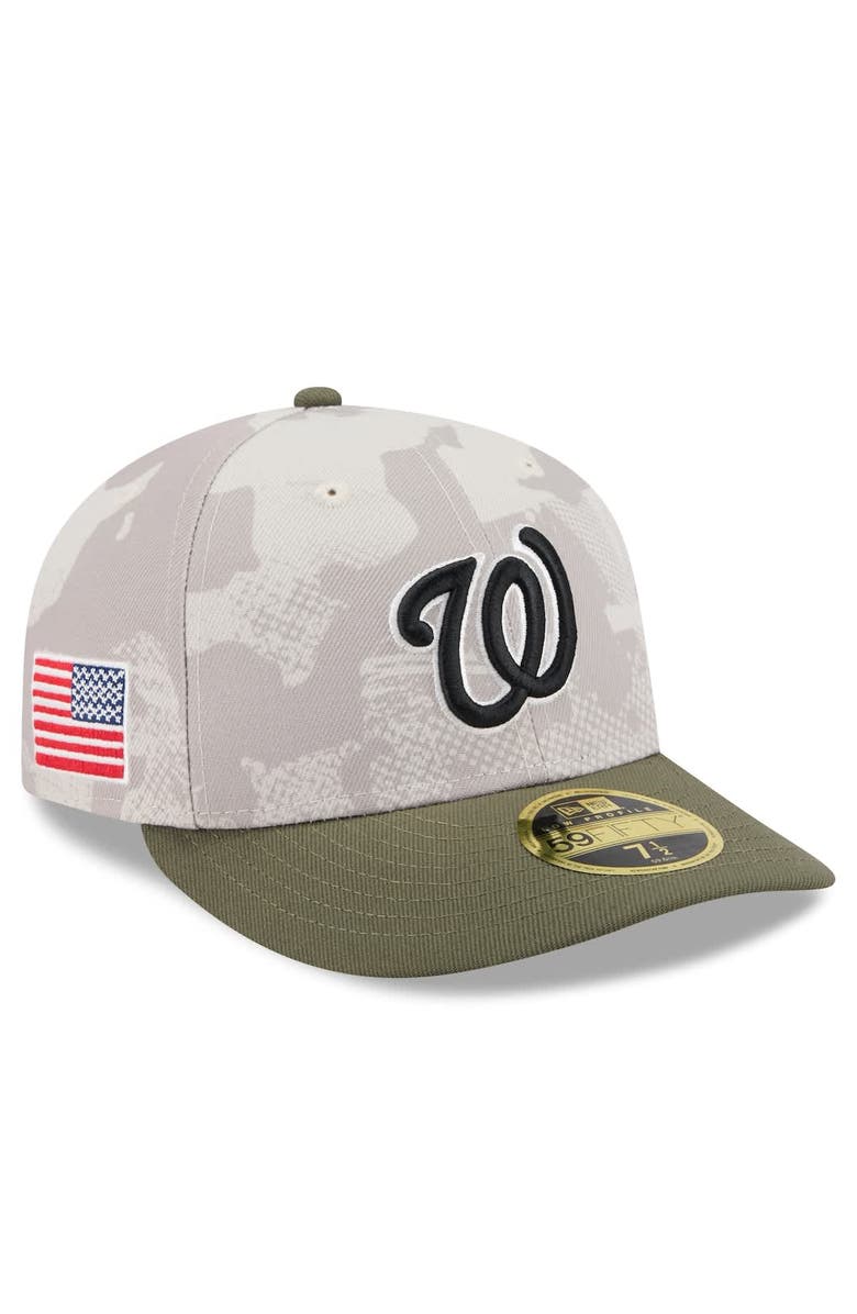 New Era Men's New Era Light Beige/Olive Washington Nationals 2025 Armed Forces Day Low Profile 59FIFTY Fitted Hat, Main, color, Light Beige