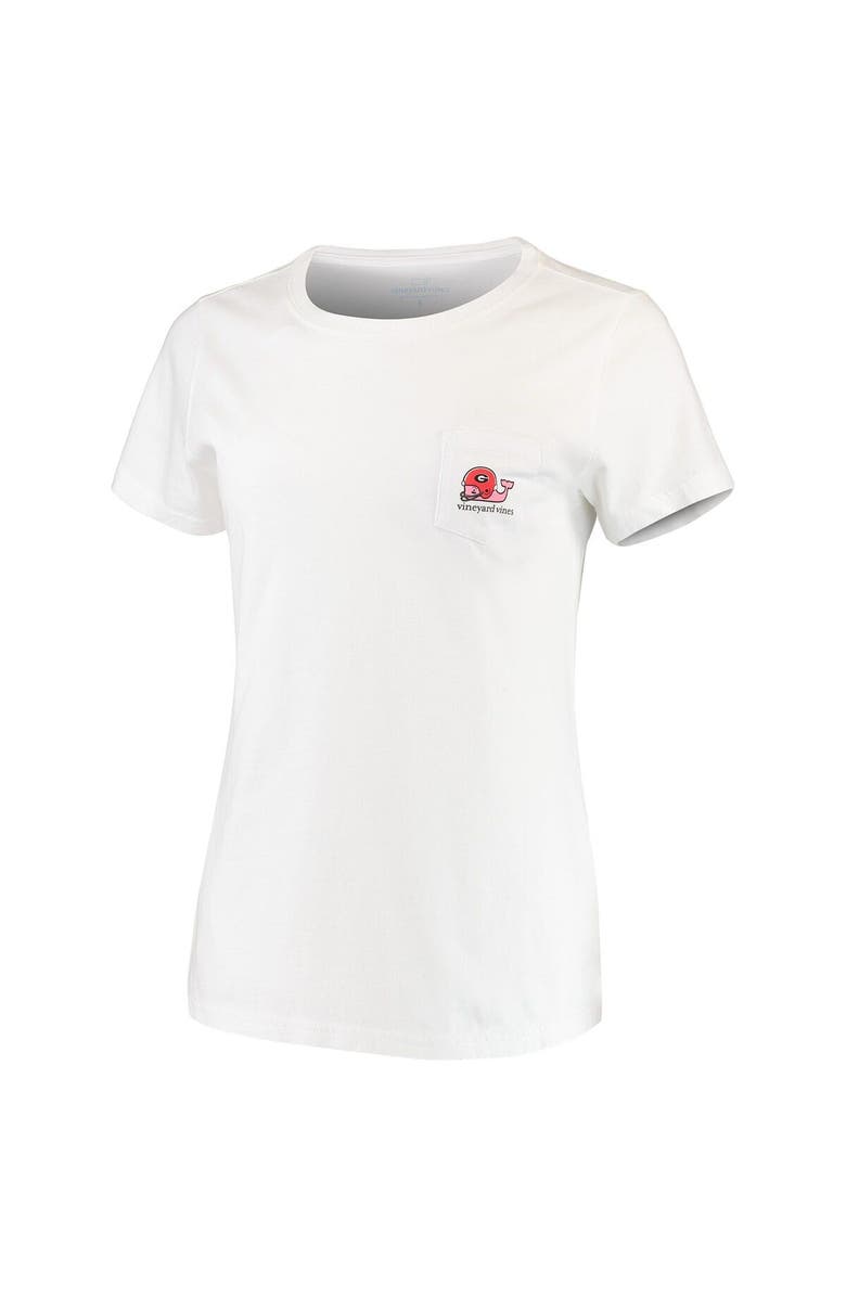 vineyard vines Women's Vineyard Vines White Georgia Bulldogs Pocket T-Shirt, Alternate, color, 