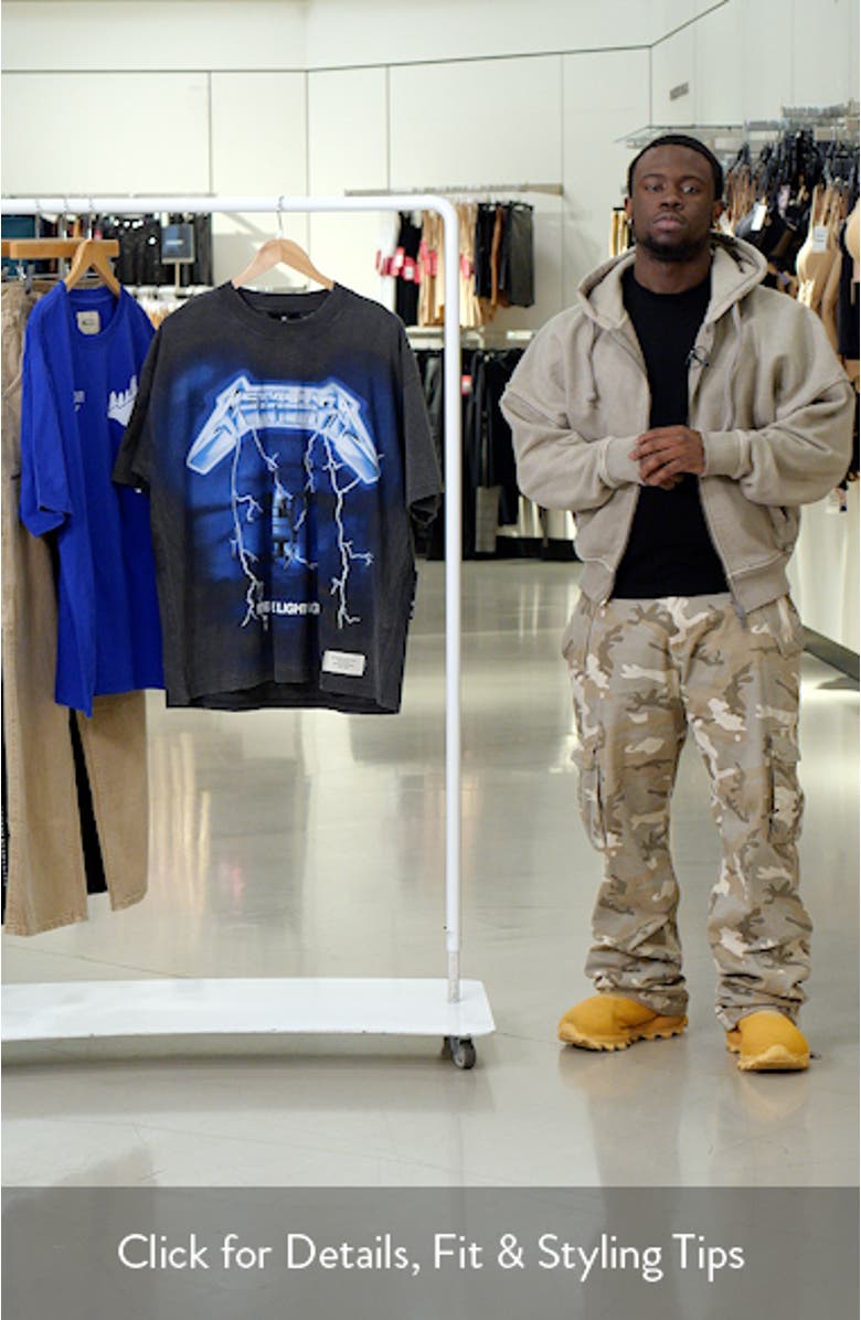 Metallica Ride the Lightning Cotton & Hemp Graphic T-Shirt, sales video thumbnail