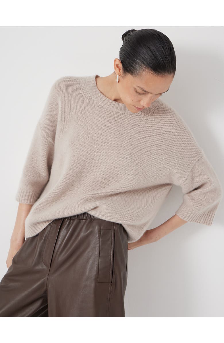 Hush Chunky 100% Cashmere Sweater, Alternate, color, Almond