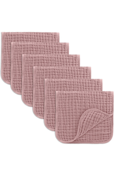 Muslin Burp Cloths - Pack of 6