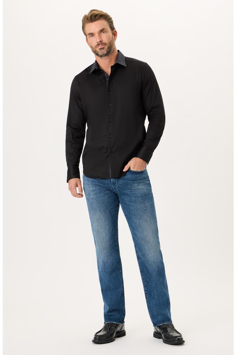 Shepley Long Sleeved Button Up Shirt, Alternate, color, BLACK