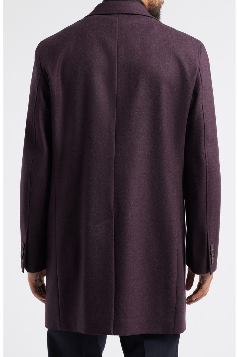 Delroy Wool Topcoat with Removable Bib, Alternate, color, BURGUNDY