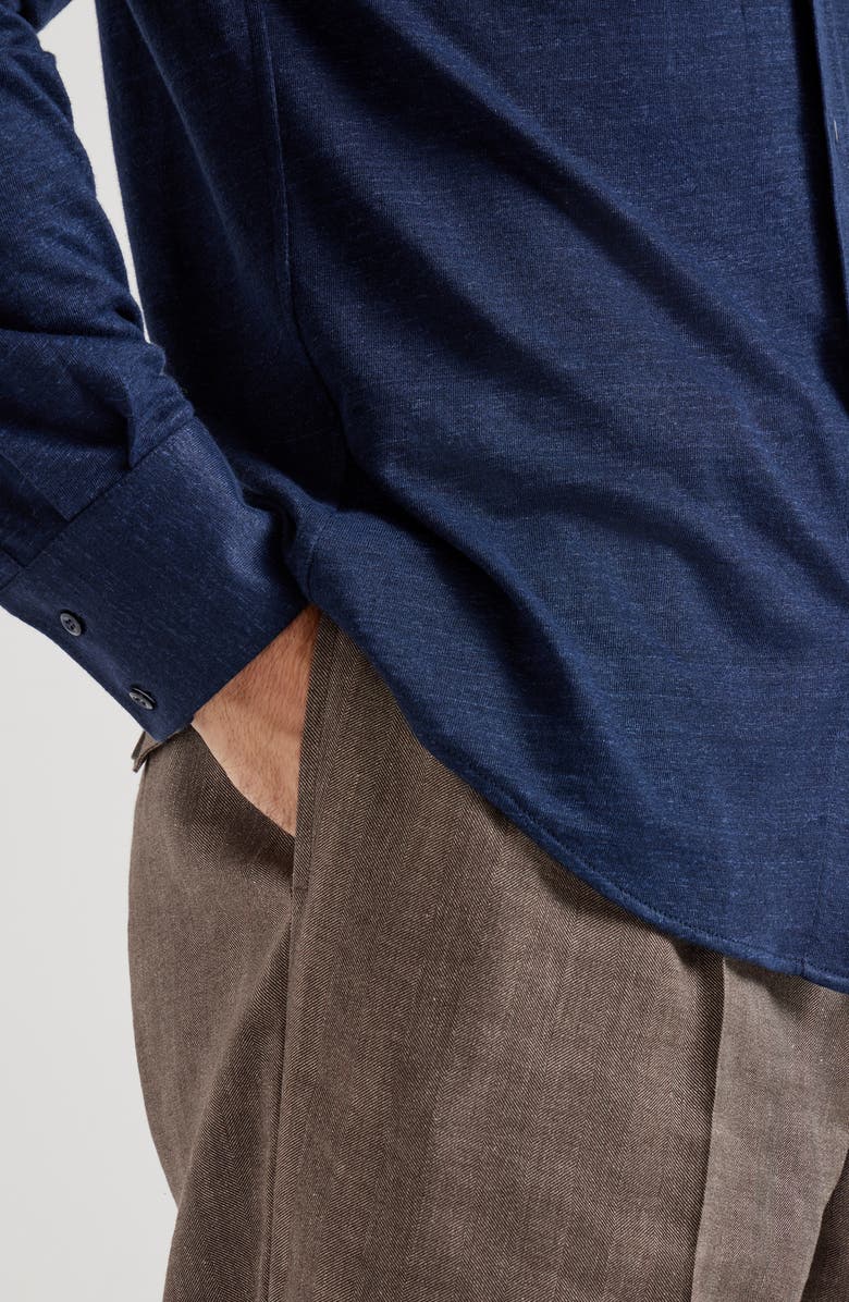 Brunello Cucinelli Jersey shirt, Alternate, color, Navy Blue