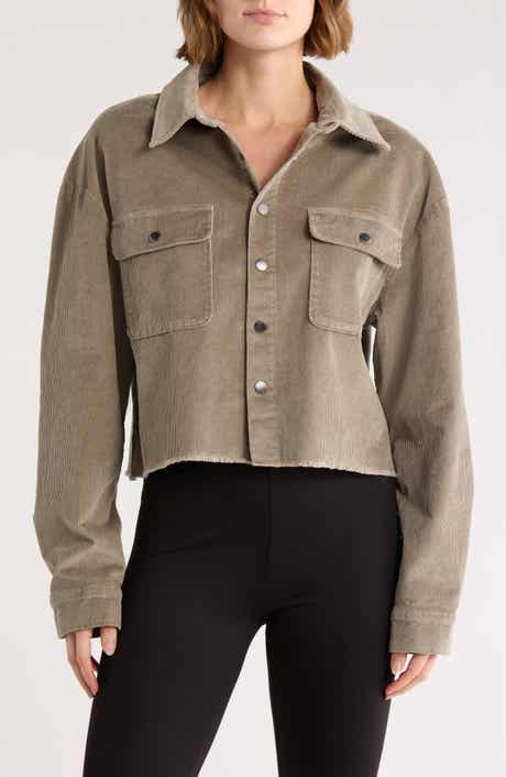 Spiritual Gangster Everly Crop Corduroy Shirt Jacket