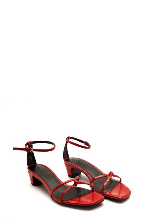Off The Hook London Holborn Block Heel Sandal In Red