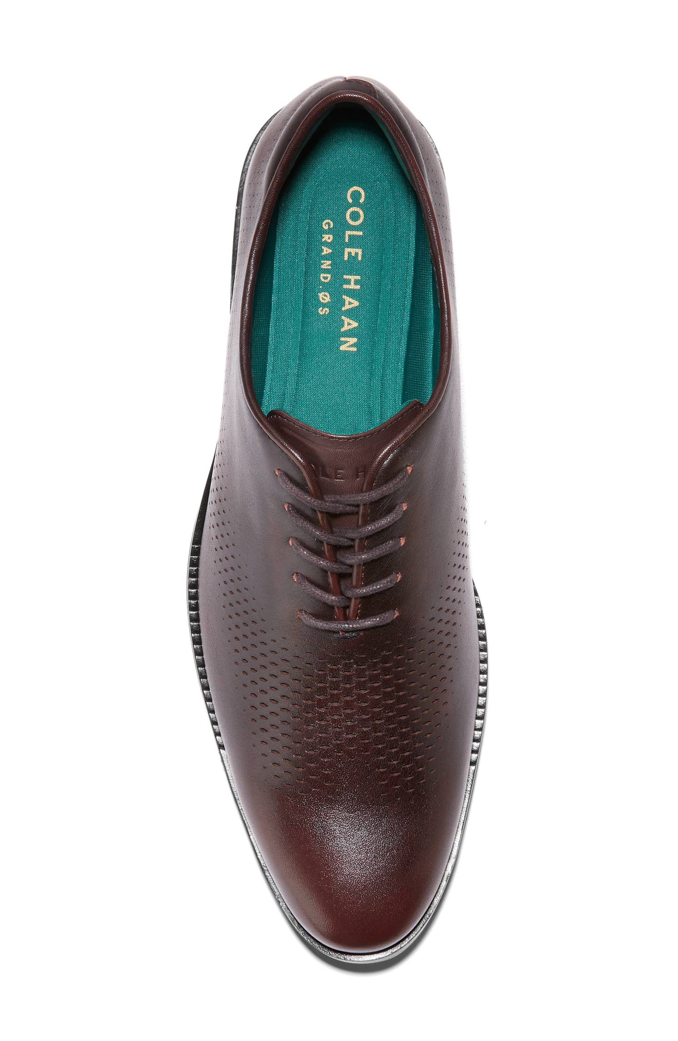 Cole Haan Washington Grand Laser Plain Toe Wholecut Shoe, Alternate, color, Ch Dark Chocolate Rever