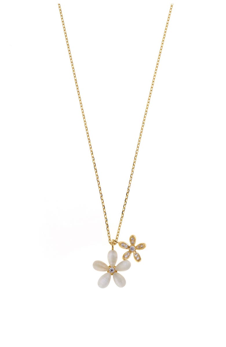 Arte Nova Jewellery Two Flowers Necklace, Main, color, 