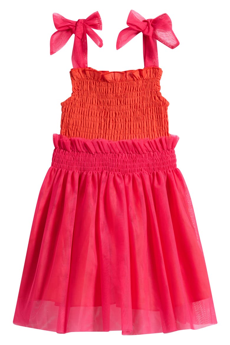 Kids' Philippa Smocked Dress, Alternate, color, PINK