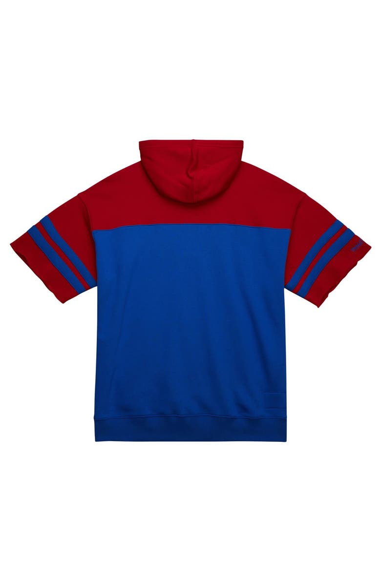 Mitchell & Ness Men's Mitchell & Ness Royal New England Patriots  Off Field Vintage Logo Short Sleeve Pullover Hoodie, Alternate, color, Royal