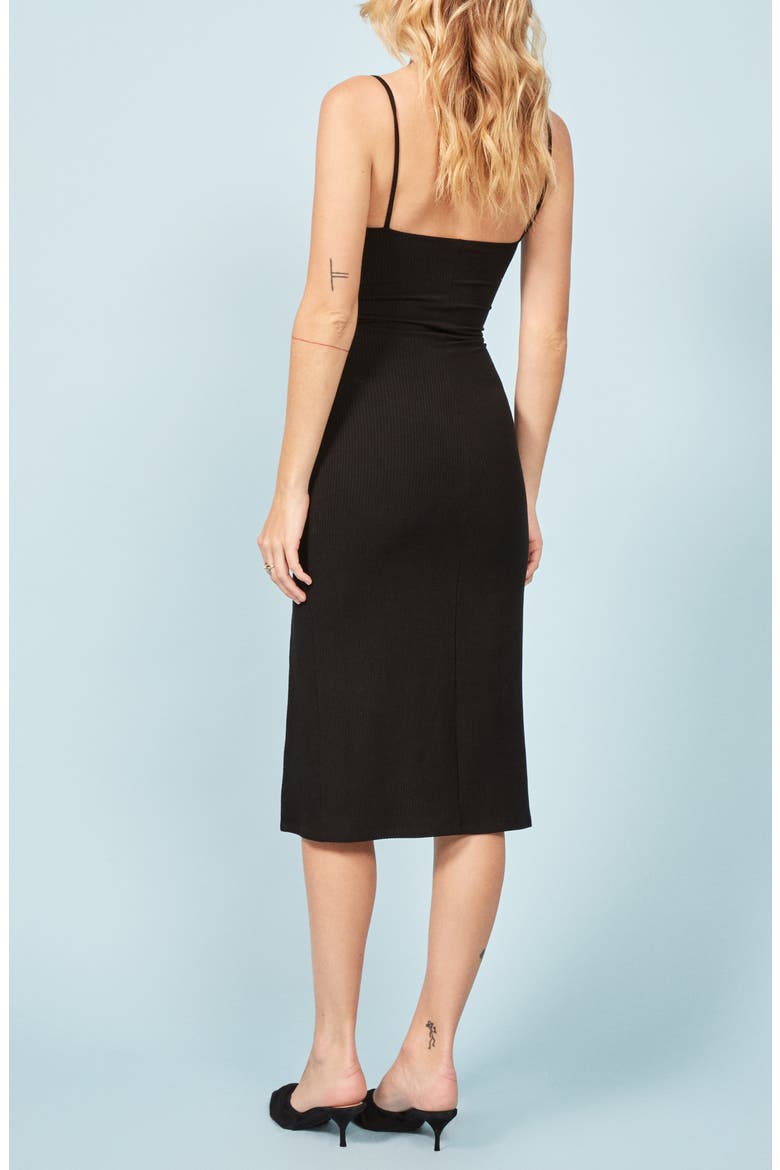 Scala Ribbed Body-Con Dress, Alternate, color, BLACK