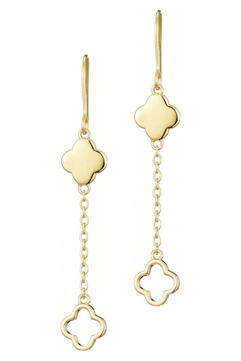 Clover Drop Earrings, Main, color, GOLD