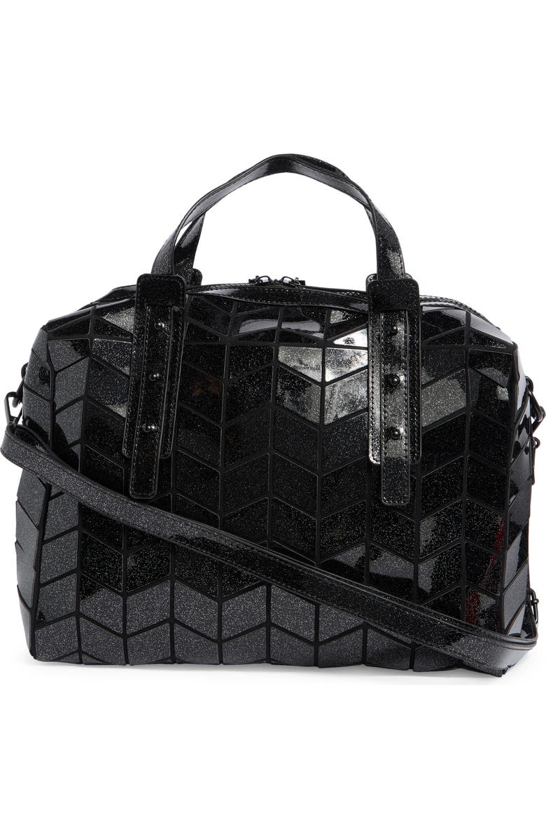 PATRIZIA LUCA Glitter Top Handle Bag, Alternate, color, Black Glitter
