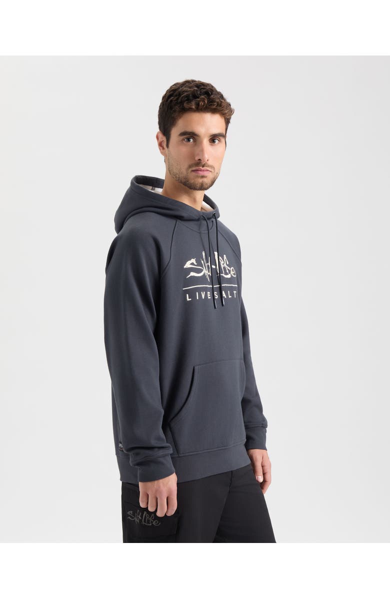 Salt Life Originator Bonded Fleece Hoodie, Alternate, color, Ebony