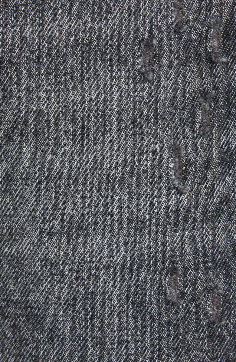 Ovadia Ripped Straight Coal Repair Jeans, Alternate, color, 