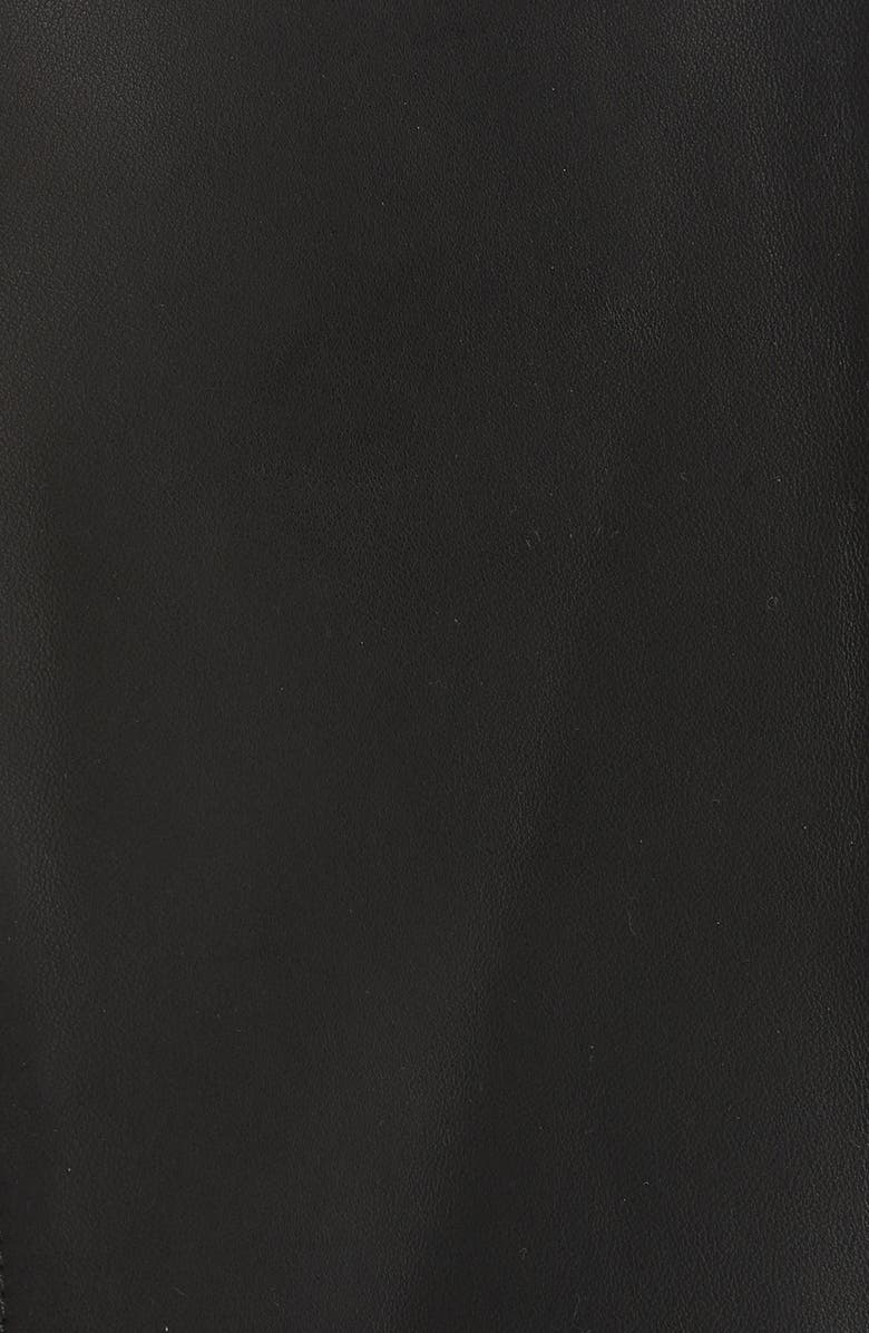 Vince Collarless Leather Jacket, Alternate, color, 