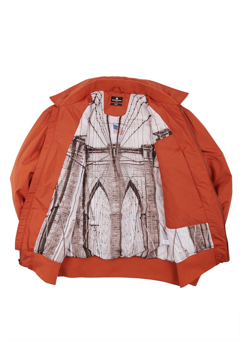 Solid Water Repellent Bomber Jacket, Alternate, color, ORANGE