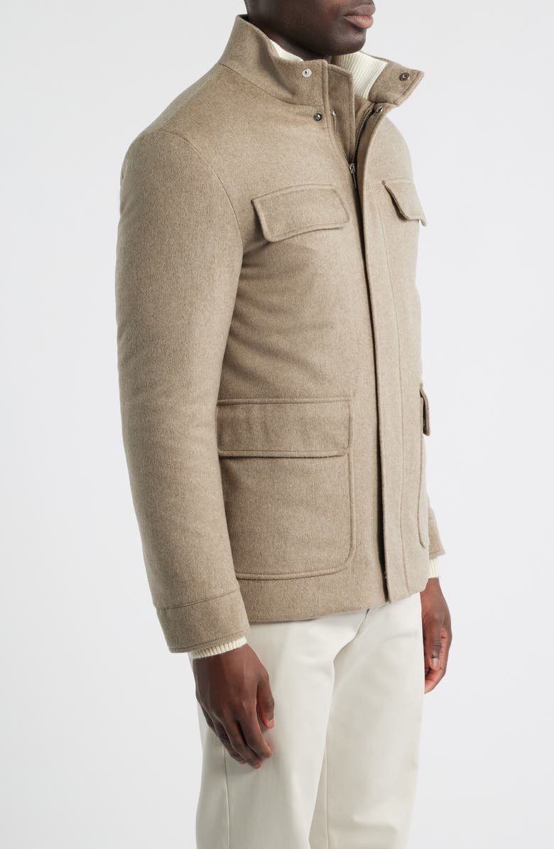 Aurélien Water Resistant Wool & Cashmere Field Jacket, Alternate, color, Taupe