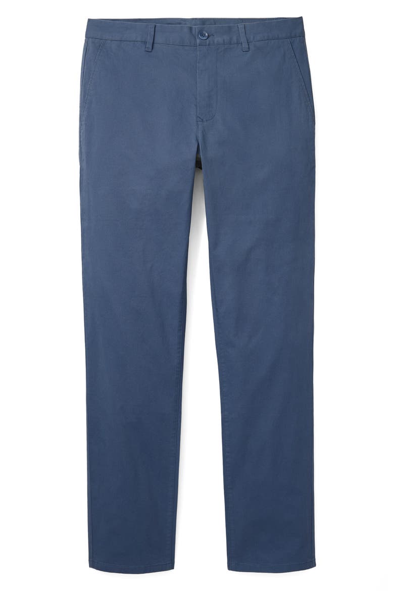 Flat Front Stretch Cotton Herringbone Chinos, Alternate, color, VINTAGE INDIGO
