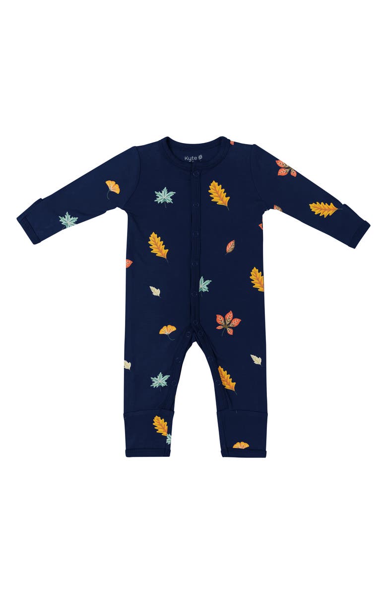 Kyte BABY Foliage Snap Romper, Main, color, Foliage