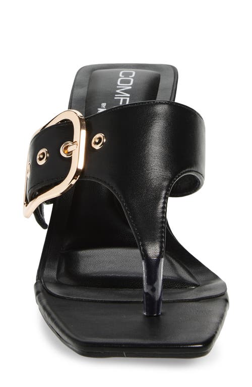 Wild Diva Lounge Merasa Heeled Slide Sandal In Black