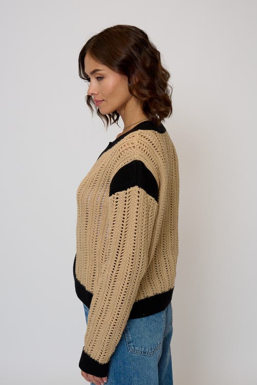Central Park West Rose Zip-up Sweater In Brown