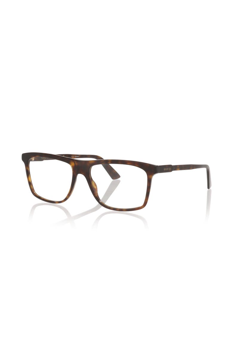 58mm Rectangle optical glasses, Main, color, Tortoise