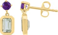 EFFY Amethyst & Green Quartz Drop Earrings