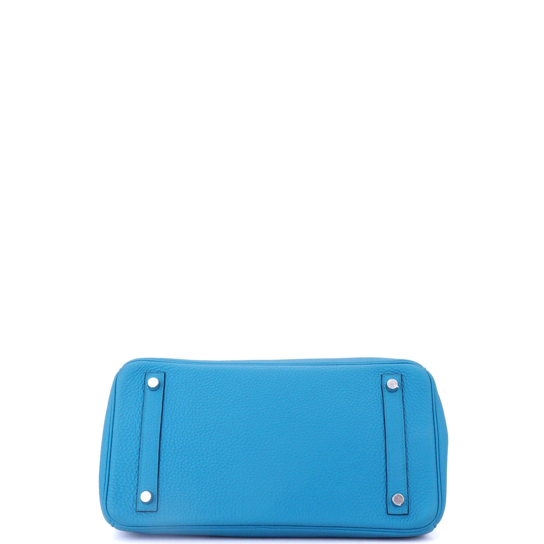 Pre-Owned Hermes Birkin Handbag Verso Togo with Palladium Hardware 30, Alternate, color, Bleu Zanzibar/Malachite