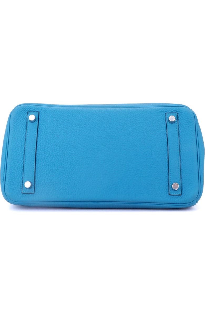 Pre-Owned Hermes Birkin Handbag Verso Togo with Palladium Hardware 30, Alternate, color, Bleu Zanzibar/Malachite