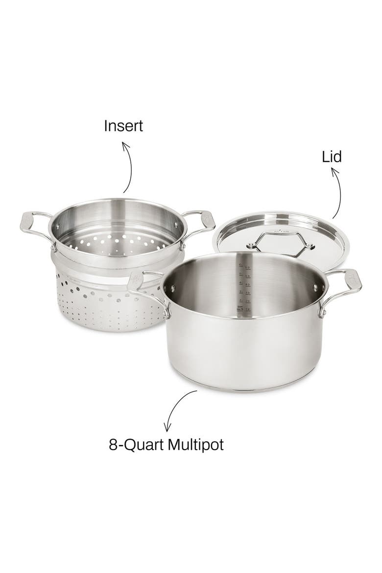 Simply Strain 8-Quart Stainless Steel Multipot with Insert, Alternate, color, SILVER